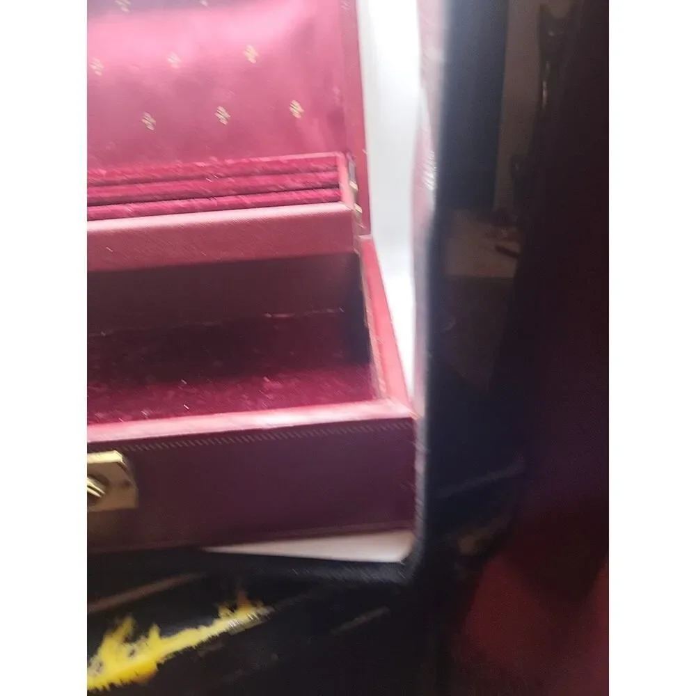 Vintage Tory Red Jewelry Box Velvet & Satin Lined Great for Men or Women